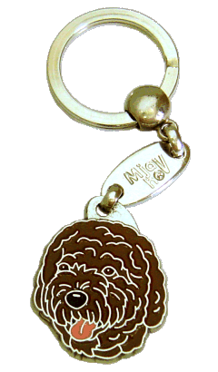 PORTUGUESE WATER DOG BROWN <br> (keyring, engraving included)